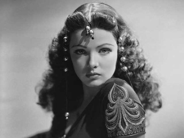 Gene Tierney, estrella de la era dorada del cine, de joven.