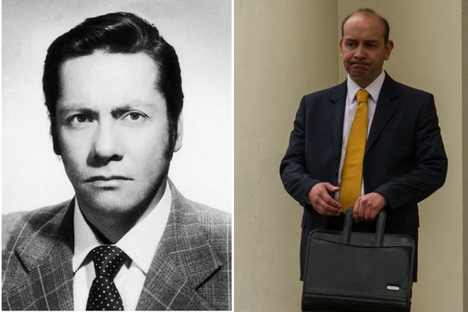 Tulio Manuel Castro (Foto de la izquierda), otro juez que cayó abatido por Escobar cuando investigaba el asesinato del ministro Lara Bonilla. Nueve disparos acabaron con su vida.