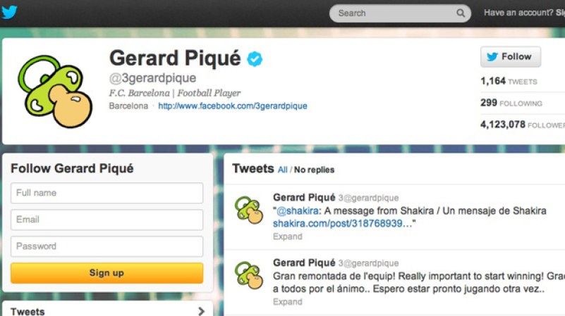 Luego de que Shakira diera a conocer el comunicado con la noticia, Piqué cambió su foto de perfil por el dibujo de un chupete. ¿Qué te parece su historia de amor?