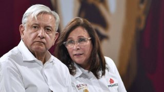 AMLO y secretaria de Energía