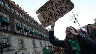 Protesta de feministas en Ciudad de México