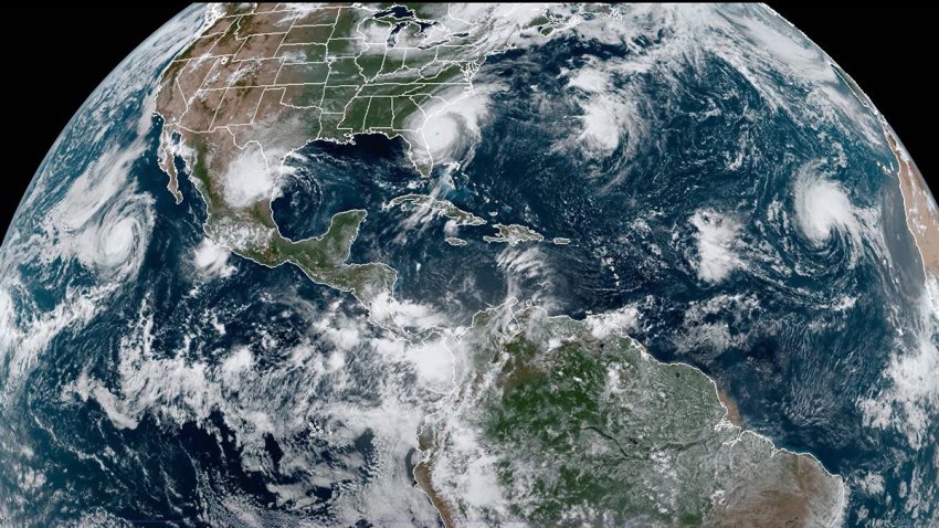 Vista del continente americano desde el espacio.