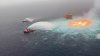 Ojo de fuego en el Golfo de México: fuga en un ducto submarino de Pemex