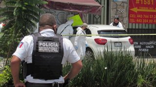 Escena de un crimen en Morelia, México