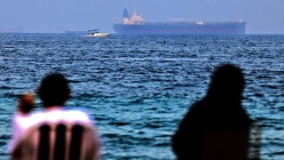 El buque israelí que fue atacado la semana pasada en el Mar de Omán.