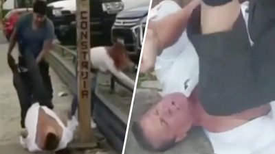 En video: Alfredo Adame se involucra en una pelea callejera con un hombre y una mujer