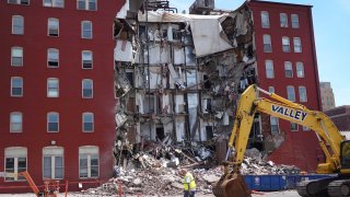 Derrumbe parcial de edificio en Iowa