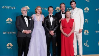 Parte del elenco de "Succession" en la ceremonia del año pasado de los Premios Emmy en Los Ángeles.