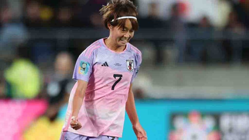 WELLINGTON, NEW ZEALAND – AUGUST 05: Hinata Miyazawa of Japan celebrates after scoring her team’s third goal  during the FIFA Women’s World Cup Australia & New Zealand 2023 Round of 16 match between Japan and Norway at Wellington Regional Stadium on August 05, 2023 in Wellington /  Te Whanganui-a-Tar, New Zealand. (Photo by Maja Hitij – FIFA/FIFA via Getty Images)