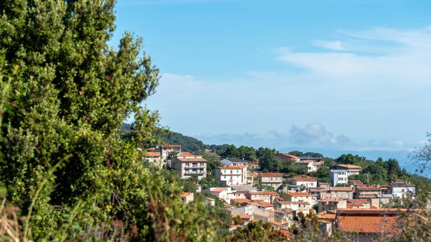 The village of Ollolai, Sardinia.