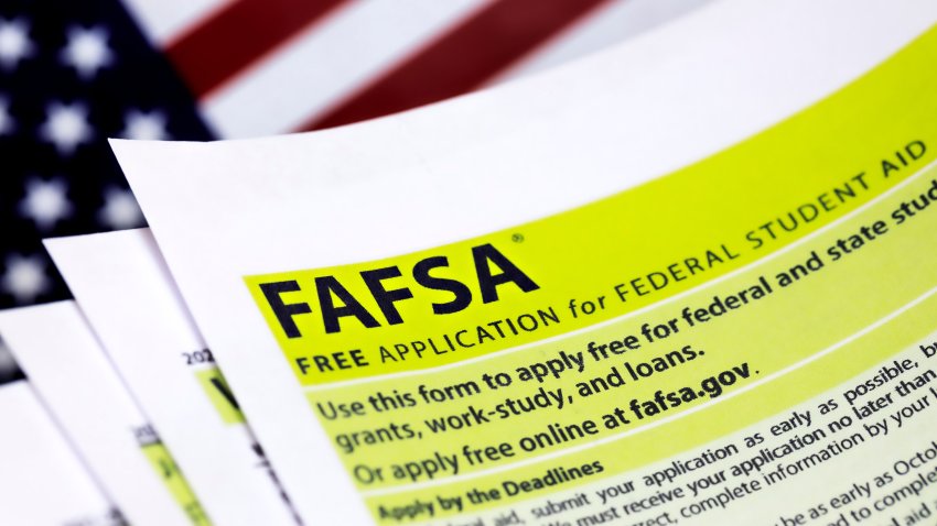 Novosibirsk,Russia – January,30 – 2021: selective focus photo of FAFSA – free application for federal student aid