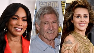 Esta combinación de fotos muestra a Harrison Ford, Angela Bassett y Miley Cyrus, quienes fueron homenajeados por Disney en una ceremonia como parte de la convención D23.