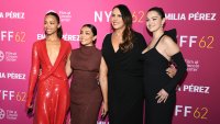 Zoe Saldana, Adriana Paz, Karla Sofia Gascon and Selena Gomez en la alfombra roja de "Emilia Pérez."