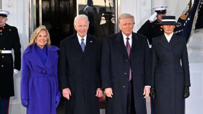 Joe Biden y la primera dama reciben al presidente electo Trump y su esposa Melania