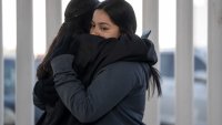 dpatop – 20 January 2025, Mexico, Tijuana: Silvia Martinez and her daughter, both Salvadoran migrants, hug after learning that their appointment to apply for asylum in the US has been canceled. The migrants learned that an app used to pre-schedule appointments and dates to apply for asylum in the US, called CBP One, was shut down as a result of newly sworn-in US President Trump’s first acts in office. All scheduled appointments were canceled, which worried the migrants. Photo: Felix Marquez/dpa (Photo by Felix Marquez/picture alliance via Getty Images)