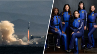 La onceava misión fue compuesta por Katy Perry, Lauren Lauren Sánchez, la periodista y presentadora de CBS Gayle King, Aisha Bowe, Amanda Nguyen y Kerianne Flynn.