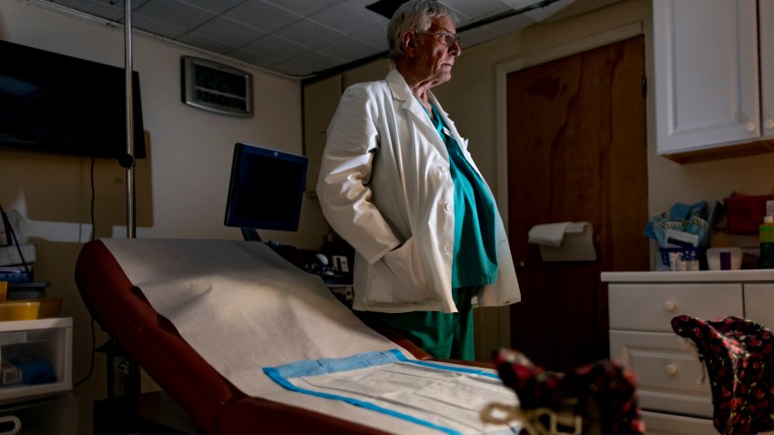 BOULDER, CO – JANUARY 31, 2022: Dr Warren Hern in an exam room inside his clinic on January 31, 2022 in Boulder, Colorado. He has been performing abortions since the 1970’s.(Gina Ferazzi / Los Angeles Times via Getty Images)