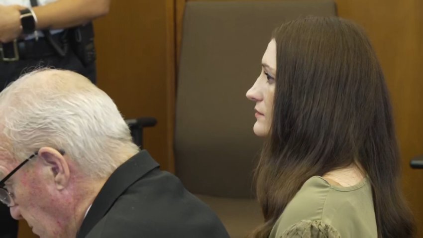 Lindsay Clancy in court moments after Judge William Sullivan said he intended to declare a mistrial in her murder case on Friday, Sept. 4, 2026.
